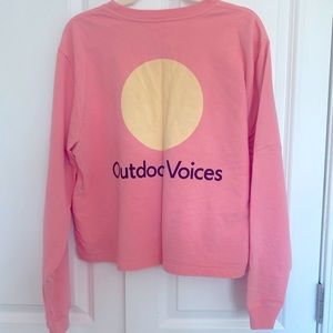 Outdoor Voices Graphic Cropped Sweatshirt